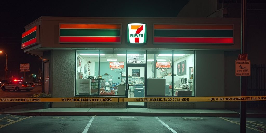 7-Eleven robbery South Los Angeles, armed robbery Broadway-Manchester, masked suspects rob store, South LA convenience store crime, Los Angeles armed robbery incident, Inglewood crime concerns, 7-Eleven armed robbery Los Angeles